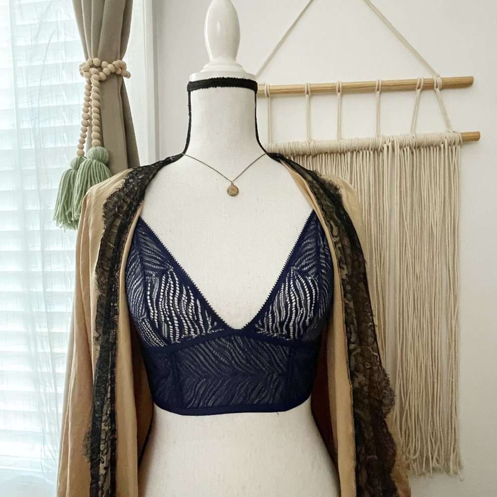 Victorias Secret sheer navy bralette S